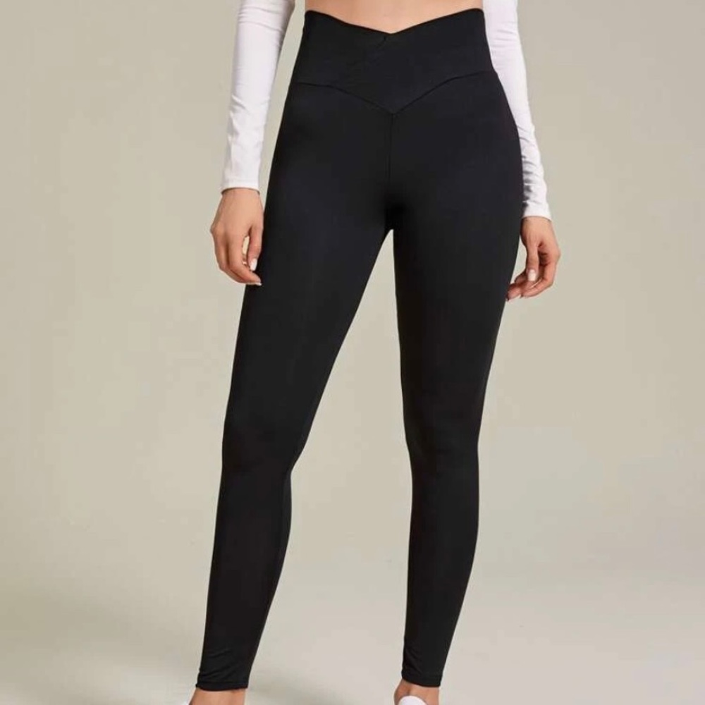 Solid Wideband Waist Leggings